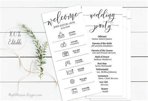 Creating The Perfect Wedding Program Timeline Template Free Sample