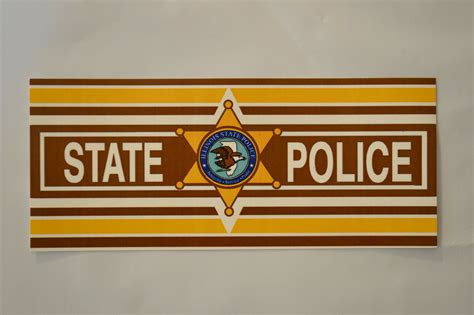 Illinois State Police Non Reflective Decal Sticker 6x2 12 Decals