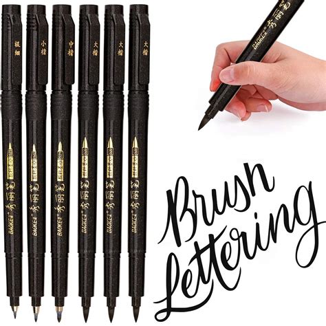 Misulove Hand Lettering Calligraphy Pen Brush Markers Setrefillable