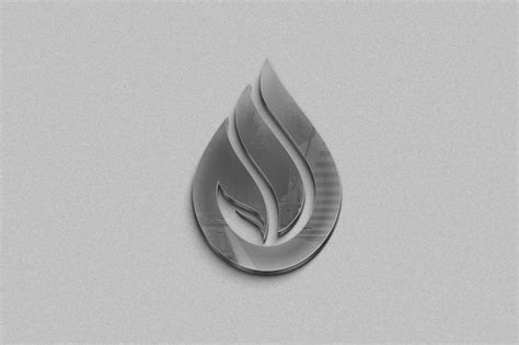 Premium Psd Metallic Logo On A Gray Background