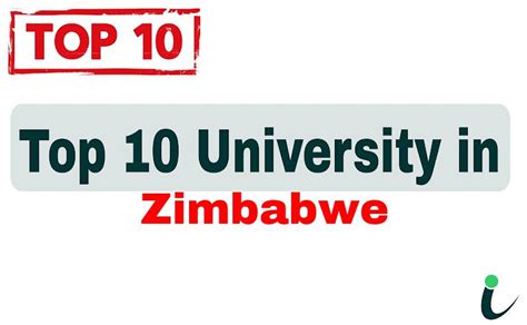 Top 10 University In Zimbabwe 2023 Best Ten Ranking Institutioninfo