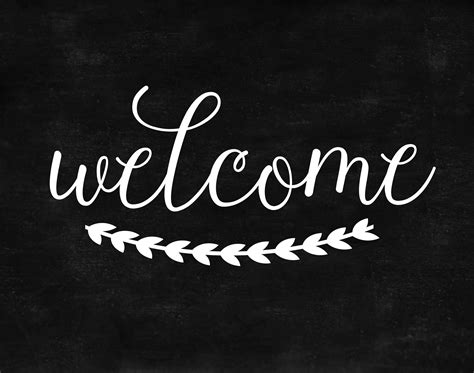 DIY Chalkboard Welcome with Free Printable | Chalkboard welcome signs ...