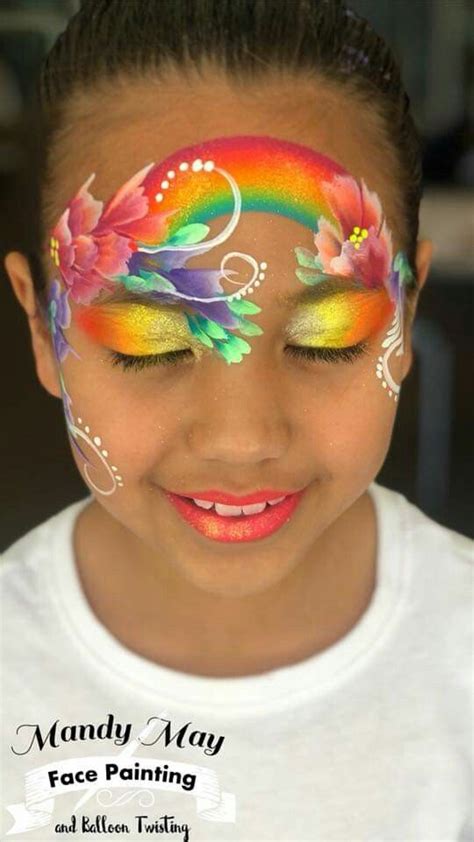 Pin By Qiana On Face Paint Rainbows Face Painting Flowers Face Painting Designs Rainbow Face