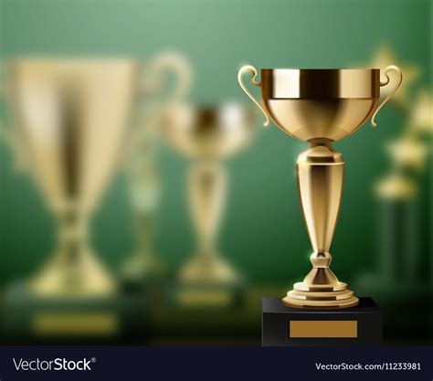 Trophy Awards Realistic Background Royalty Free Vector Image