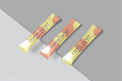 Lorem ipsum has been the industry's standard dummy text ever since the 1500s. 速溶咖啡独立小长条封口包装袋设计展示PSD样机素材 - 25学堂