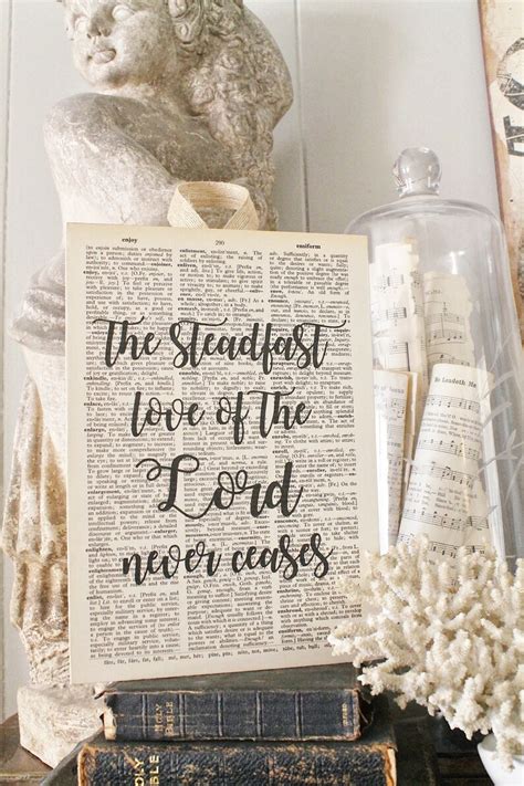The Steadfast Love Of The Lord Never Ceases Sign Vintage Etsy
