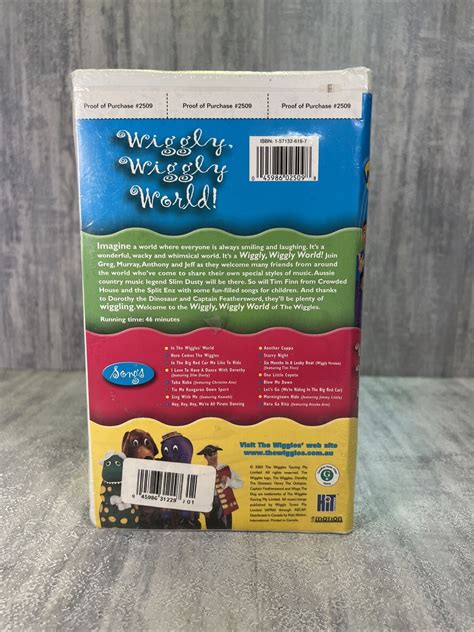 The Wiggles Wiggly Wiggly World Vhs Greg Murray Anthony Jeff Clam New