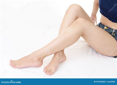 Beautiful Woman S Legs Stock Photo Image Of Hand Attractive 93160338