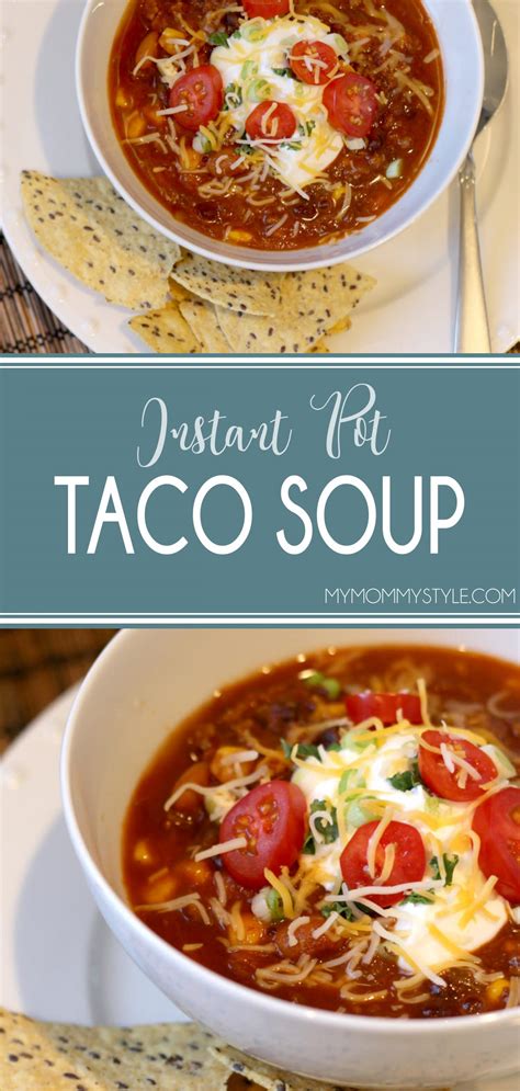 Instant Pot Taco Soup healthy recipe in 20 minutes