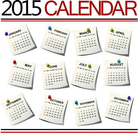 Adobe Illustrator Calendar 2015 Free Vector Download 220248 Free