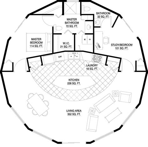 Round Home Floor Plans Optimal Kitchen Layout