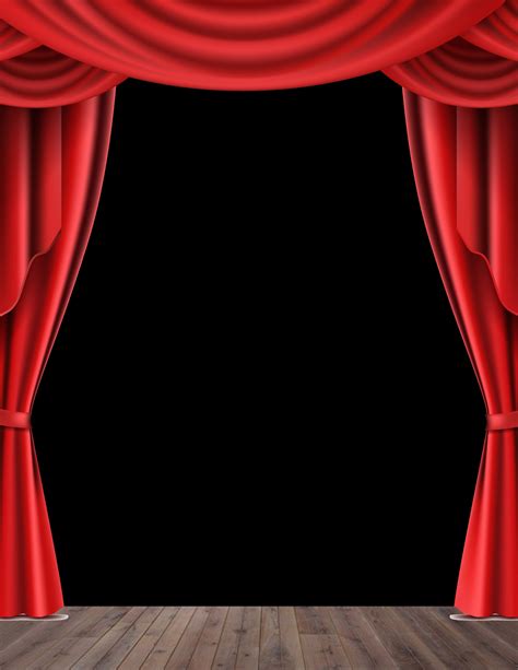 Stage With Red Curtains Theatre Background Digital Download Etsy