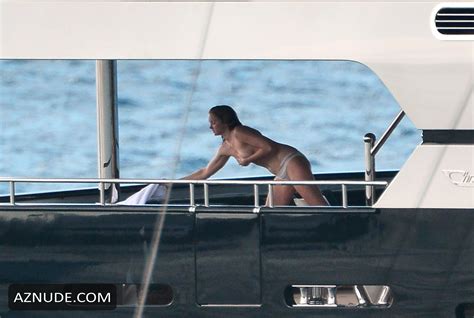Lily Cole ToplessÂ On A Yacht in St Barts AZNude