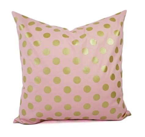 Two Metallic Gold Pillow Covers Pink And Gold Pillow Cover