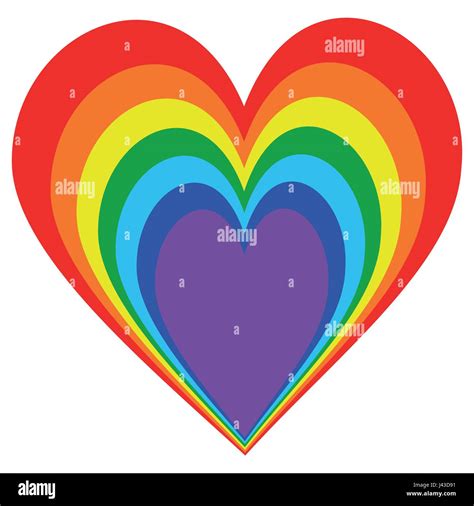 Rainbow Heart Styles Stock Vector Image And Art Alamy