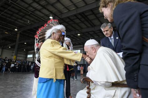 Pope Francis Arrives In Canada Focused On Elders And On Repentance