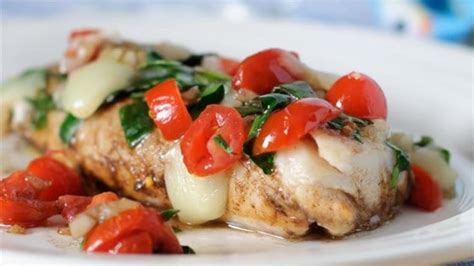 Oven Baked Cod With Tomatoes And Spinach Recipe Cart