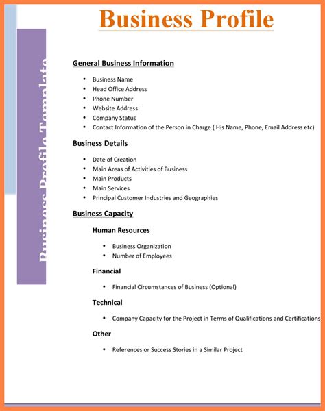 Company Profile Template For Small Business Company Profile Template