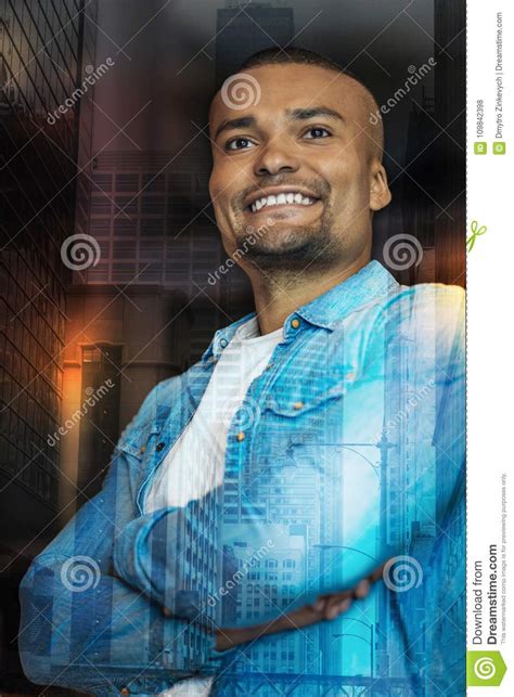 Confident Employee Feeling Confident And Standing With His Arms Crossed