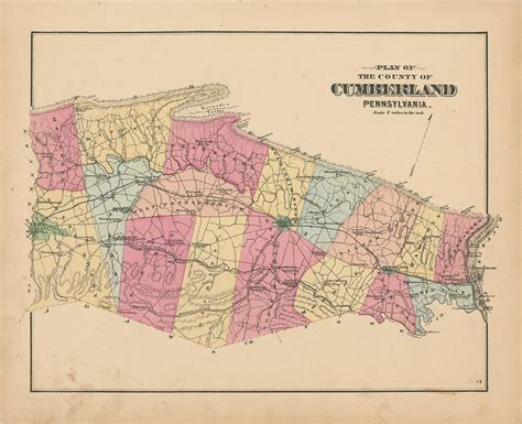 Southampton And Shippensburg Pennsylvania 1872 Map Replica Or