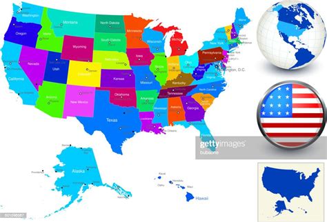 Vector World Map Geography Of United States High Res Vector Graphic