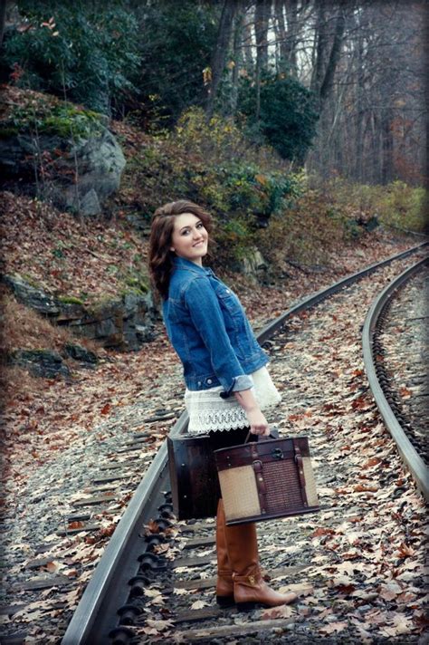 Senior Photo With Railroad Tracks Taken By Blessings Photography