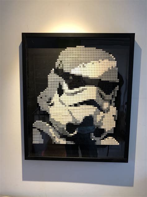 Starwars Stormtrooper Mosaic Brick Block Wall Art Etsy Uk Lego Wall