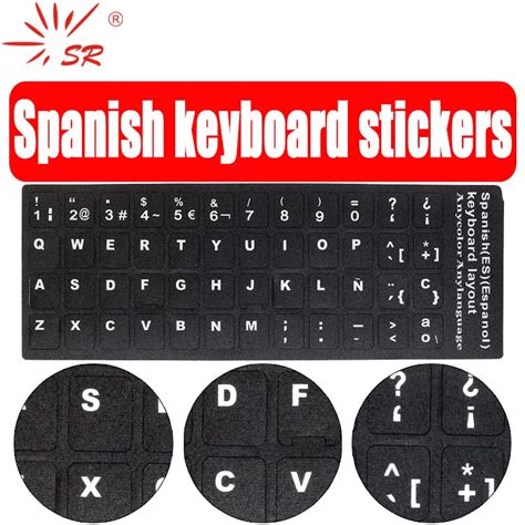 Sr Standard Spanish Language Keyboard Stickers Protective Film Layout