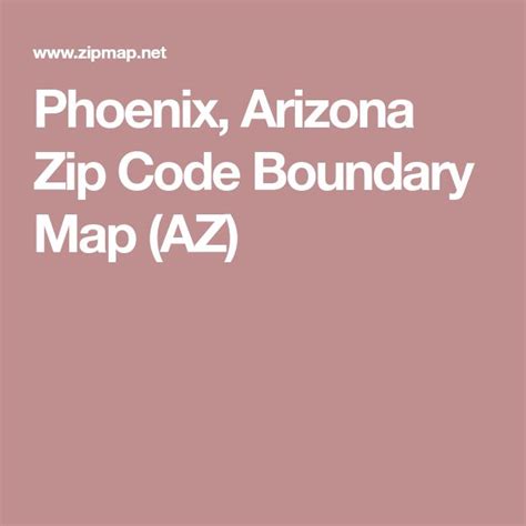 Phoenix Arizona Zip Code Boundary Map Az Zip Code Map