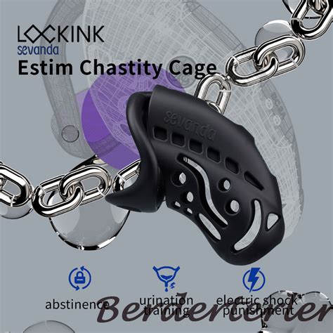 Male Cb Remote Control Shock Smart Chastity Cage With Rings Chastity