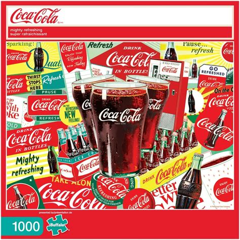 Buffalo Games 1000 Piece Puzzle Coca Cola Mighty Refreshing