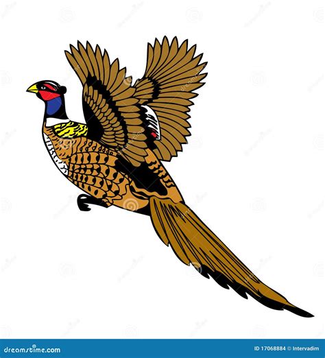 Pheasant Bird Fowl Flying Woodcut Circle Cartoon Vector Cartoondealer