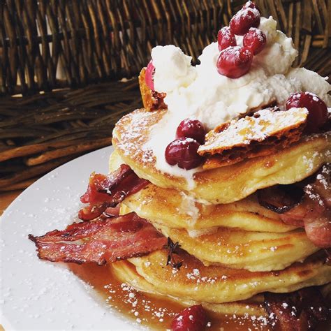 Buttermilk Pancakes With Wild Boar Bacon R Recipes