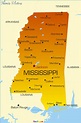 Mississippi Map - TravelsFinders.Com