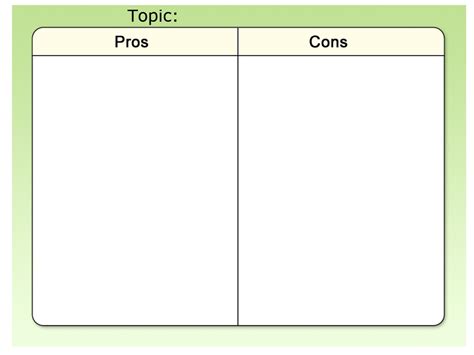 Template Pros And Cons Rm Easilearn Us