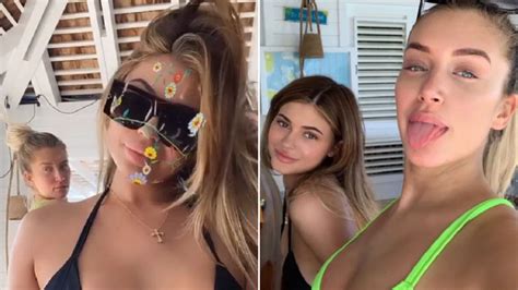 Kylie Jenner And Bff Stassie Karanikolaou In Bikinis On Bahamas Break