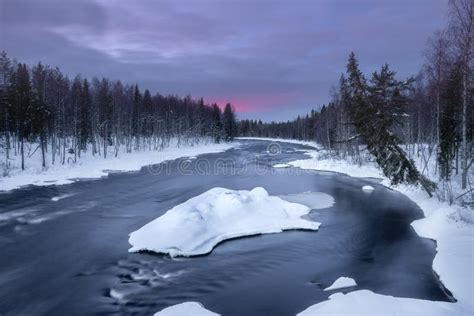 Beautiful Light And Reflections In Sow And Water Of Finnish Lapland