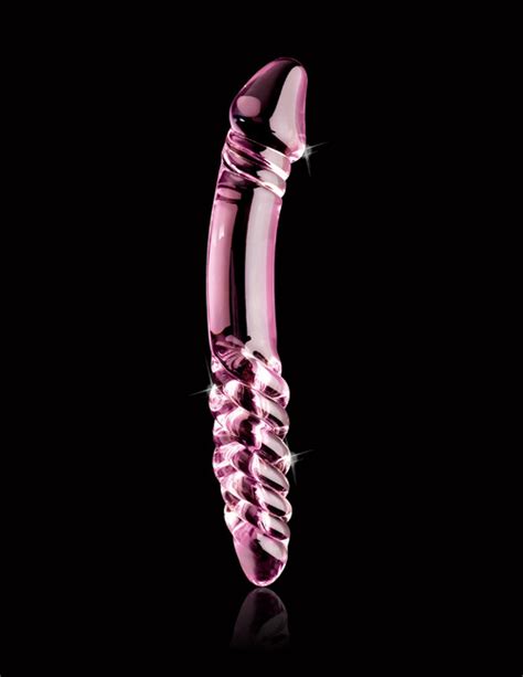 Buy The Icicles 57 Pink Double Sided Hand Blown Glass Dildo