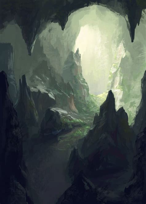 Cave Painting Digital Painting Fantasy Art Landscapes Digital Art