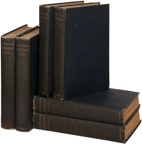 Life of Johnson in Six Volumes: Volume I.-LIfe 1709-1765 , Volume II.-LIfe 1976-1776 , Volume ...