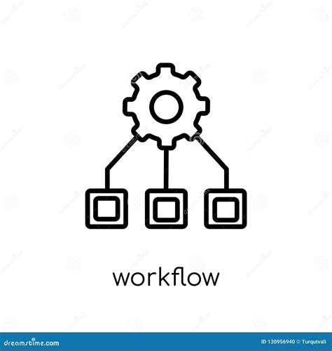Workflow Icon From Collection Stock Vector Illustration Of Flat