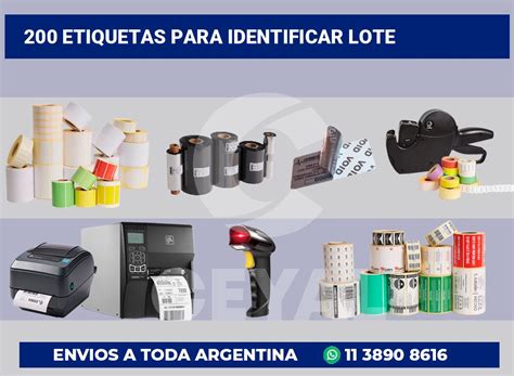 200 Etiquetas Para Identificar Lote Etiquetadora Manual Argentina