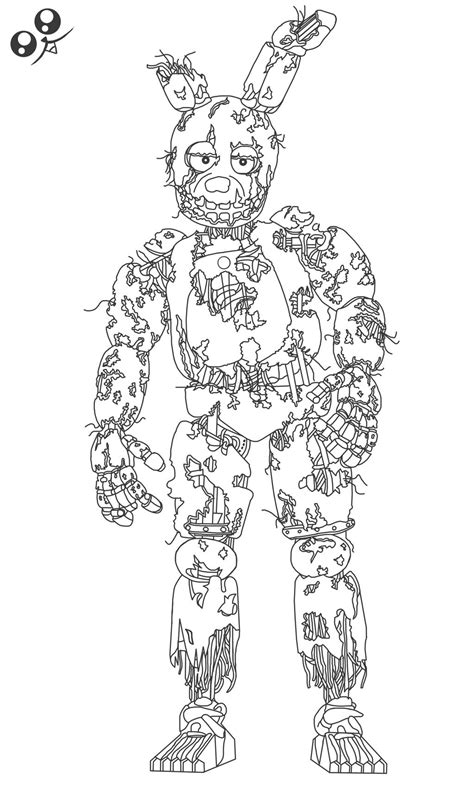 Spring Trap Fnaf Free Colouring Pages