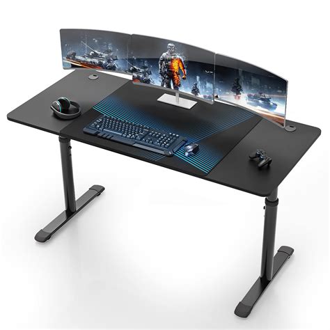 Buy Itsorganized Gaming Desk 60 Inch Large Manual Height Adjustable