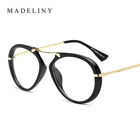 buy new classic women oval eyewear frame 2017 vintage clear lens glasses