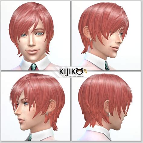 Kijiko Sims Round Bob For Him Sims 4 Hairs