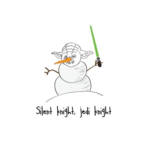 Silent Knight Jedi Knight Star Wars Christmas Card