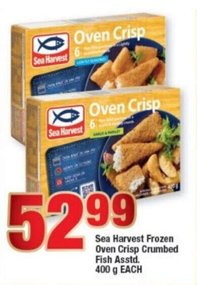 Sea Harvest Frozen Oven Crisp Crumbed Fish Asstd 400g Offer At Ok Foods