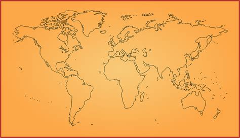 Weltkarte Orange Global Kostenlose Vektorgrafik Auf Pixabay