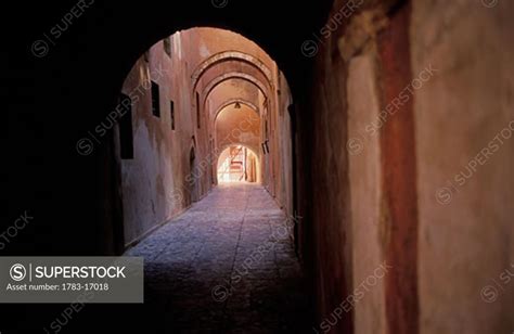 Passageway In Red Castle Of Assai Al Hamra Tripoli Libya Superstock